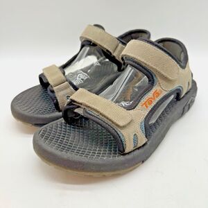Teva Spoilers Sports Sandals Women's 8 Gray & Blue Hook & Loop Hiking Shoes 6835